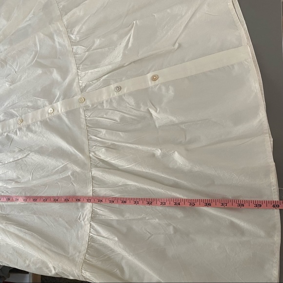 Sea New York Linen Patchwork Quilt Ruffle Shift Dress Size Large Cottagecore - Picture 11 of 11